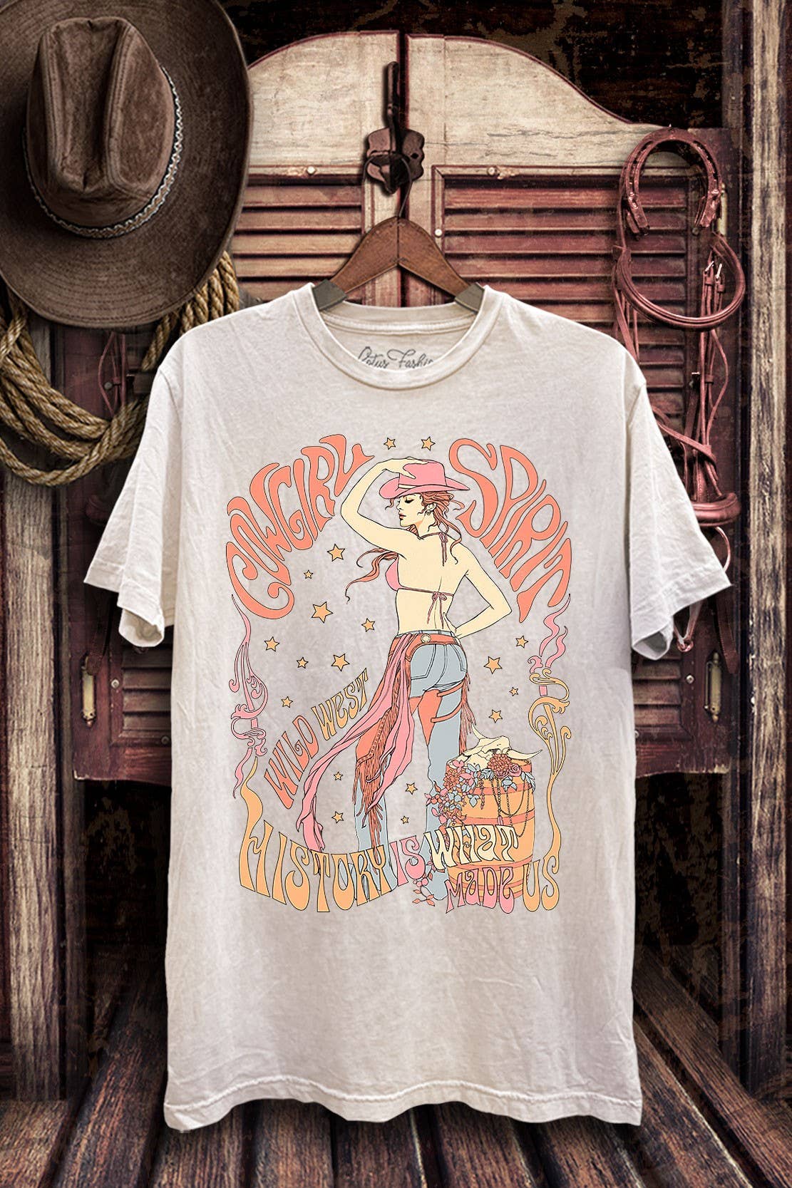 Cowgirl Spirit Wild West Graphic Top