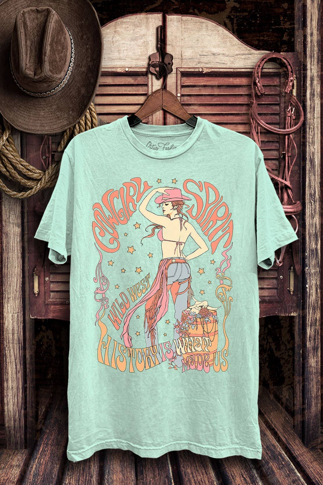 Cowgirl Spirit Wild West Graphic Top