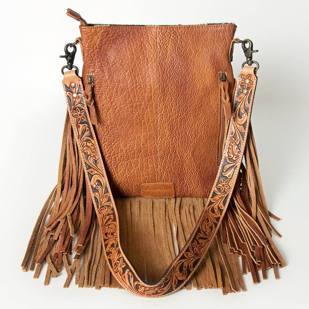 ADBGS192 Large Crossbody Genuine Western Leather Women Bag Pearl