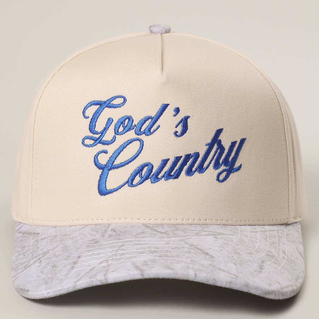 GOD'S COUNTRY Embroidery Two-Tone Trucker Hat