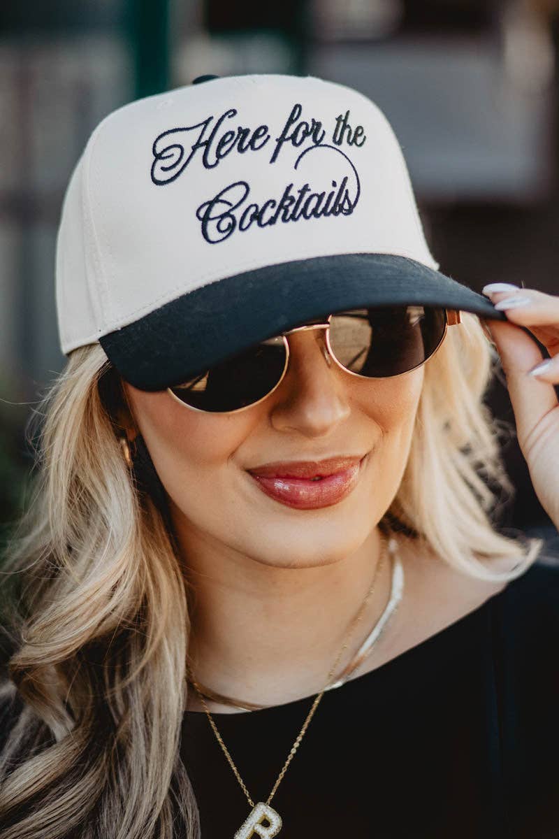 Here For the Cocktails Two-Toned Vintage Hat