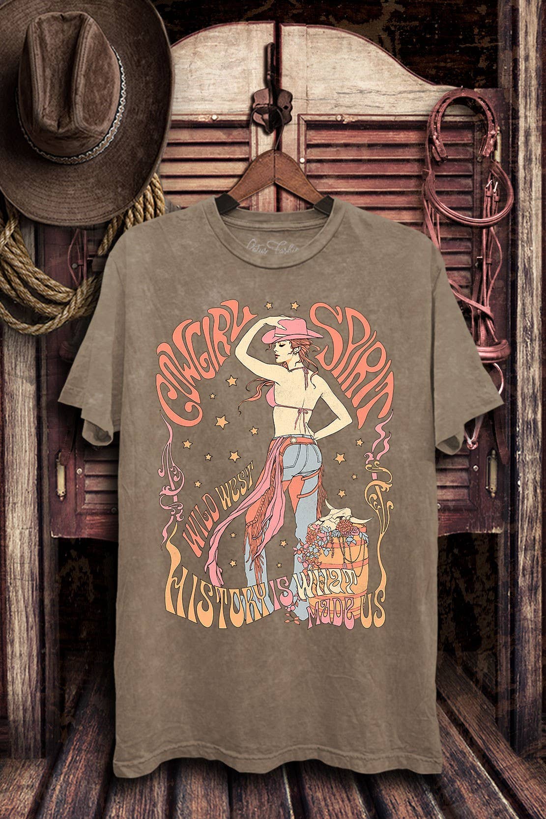 Cowgirl Spirit Wild West Graphic Top