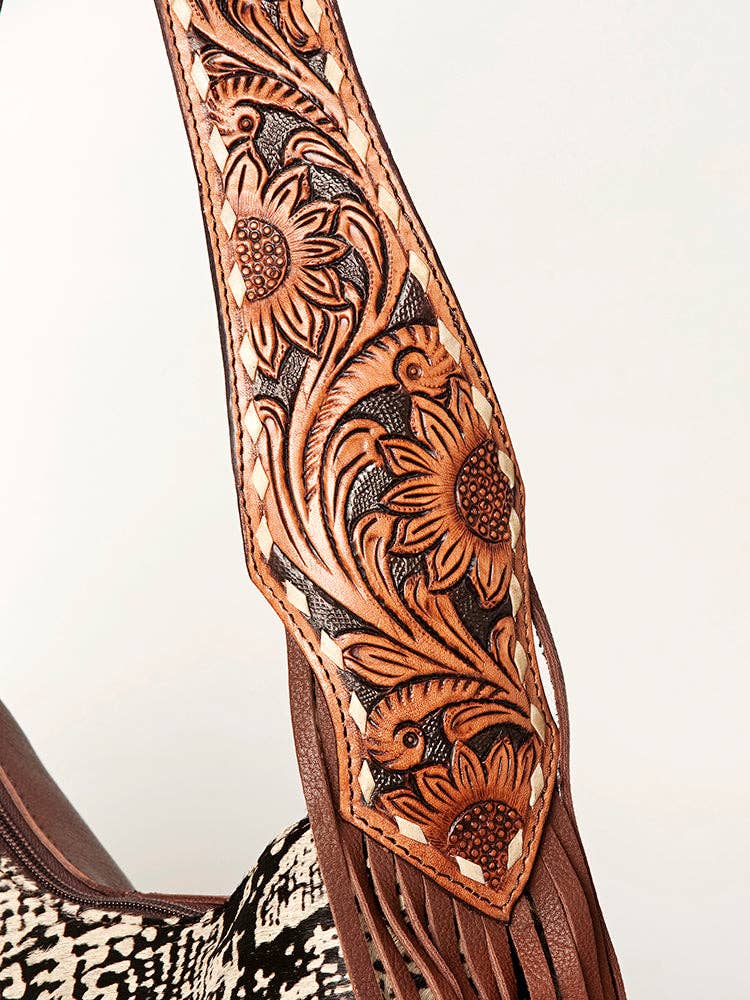 LC-ADBGA223 Hobo Hair On Genuine Western Leather Women Bag