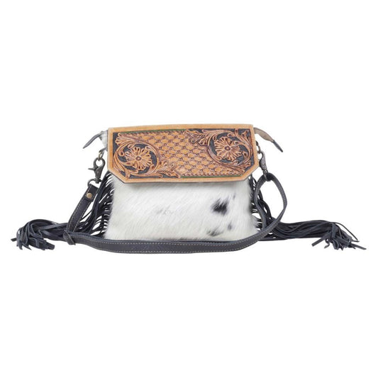 Handbag - Dark Ripples Hand-Tooled Bag